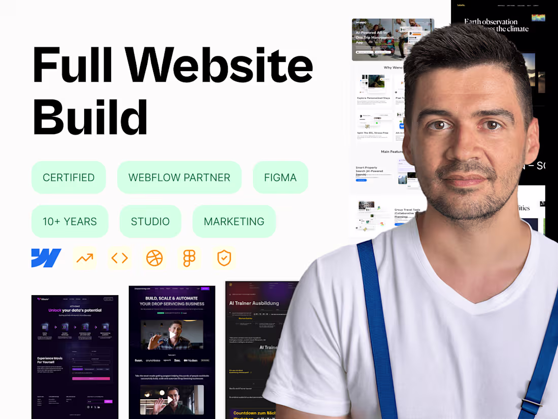 Cover image for Complete 10-Page Website (Strategy + Design + Webflow Dev)