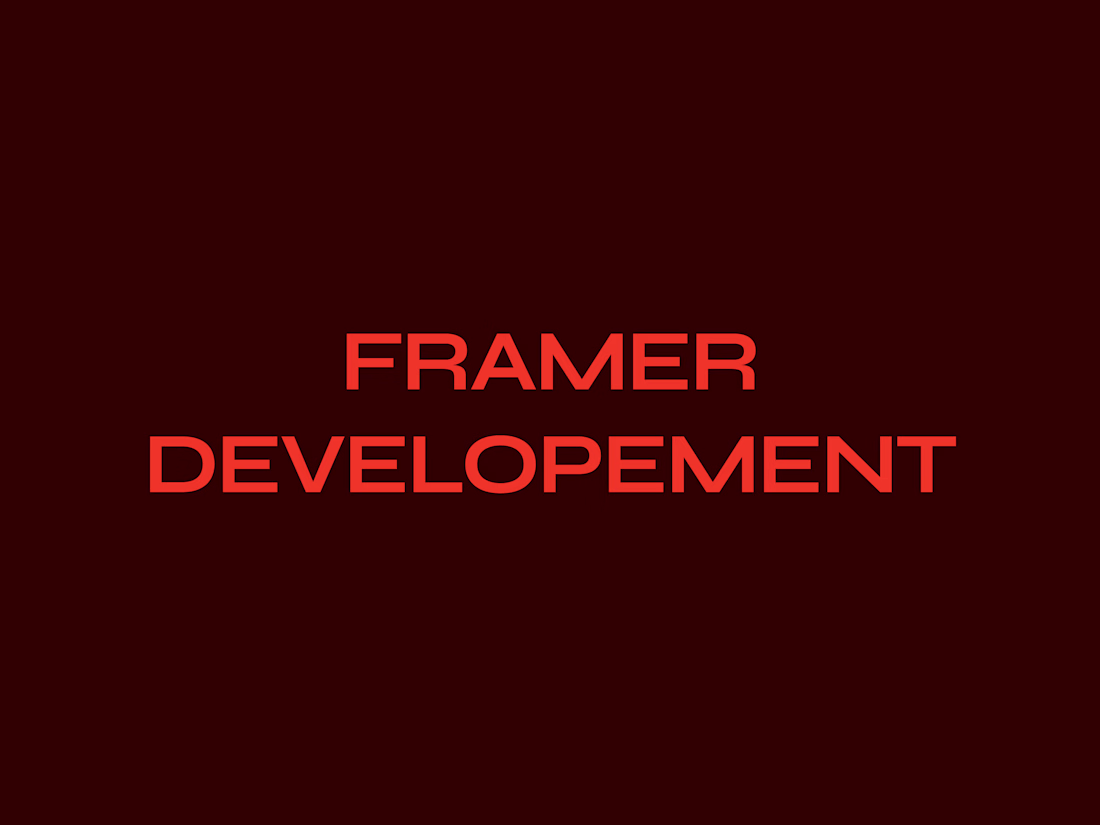 Cover image for Framer Web Developement