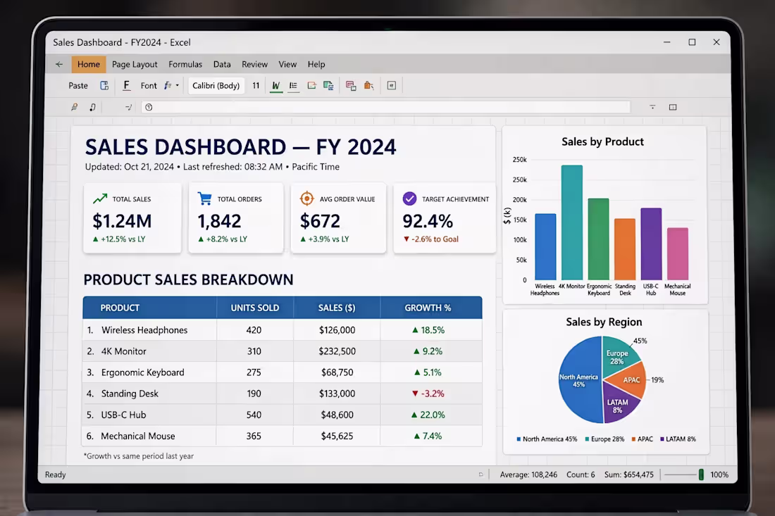 Cover image for I will clean messy Excel data & build dashboard in 24hrs