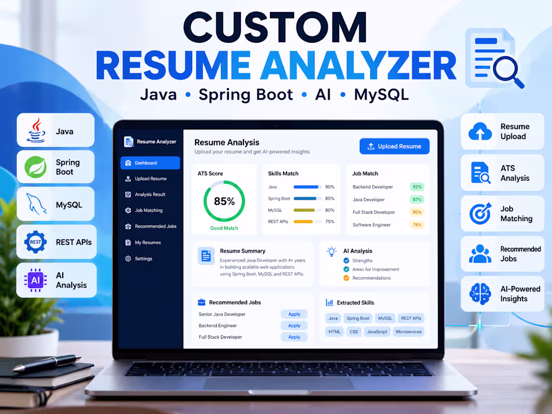 Cover image for Custom Resume Analyzer Web Application