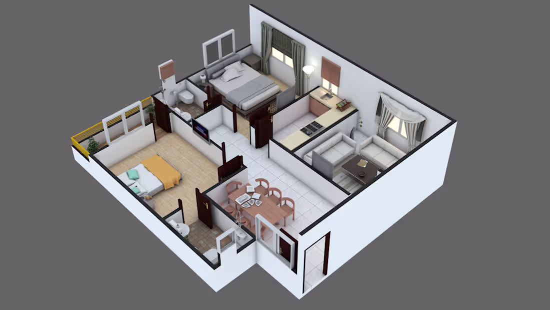 Cover image for The Modern 3D Floor Plan Visualization And Interior A seamle...