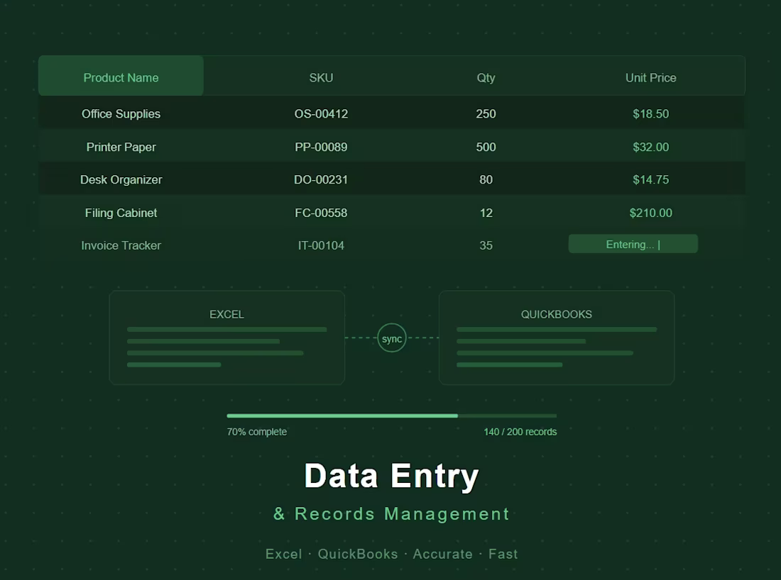 Cover image for Data Entry & Records Management