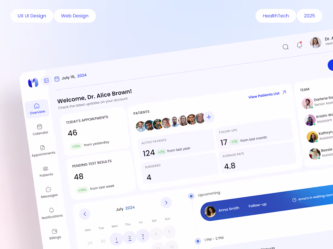 Cover image for Dashboard Design for Healthcare Management