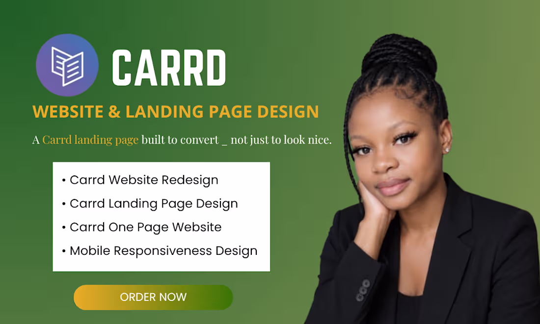 Cover image for Carrd Website & Landing Page Design