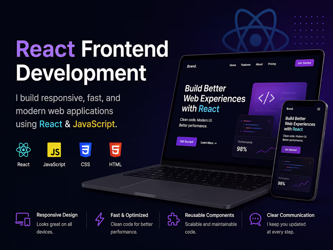 Cover image for React Frontend Development & Responsive Web Design