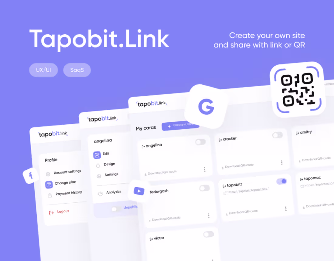 Cover image for UX/UI Design for SaaS Service & Framer development