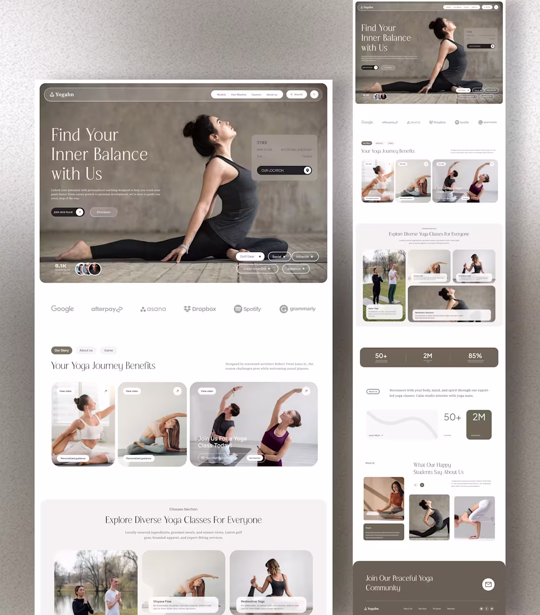 Cover image for modern yoga and wellness website