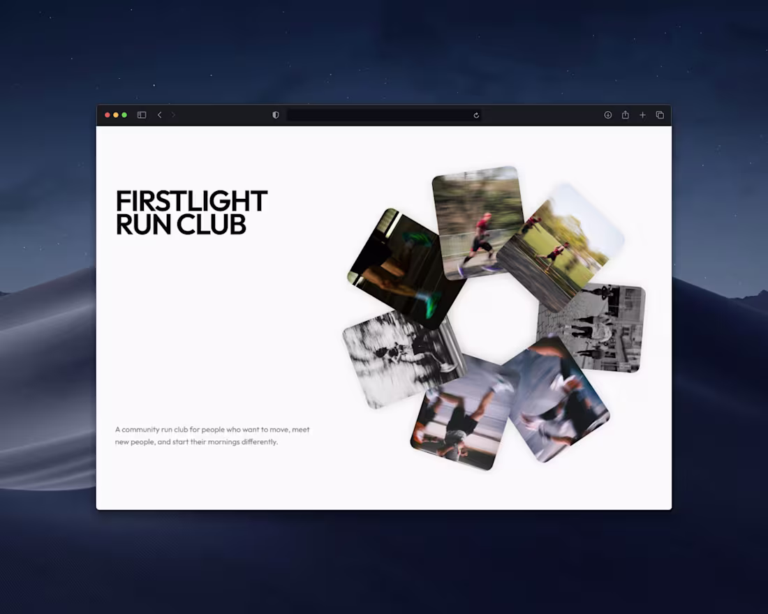 Cover image for Firstlight Run Club — Framer