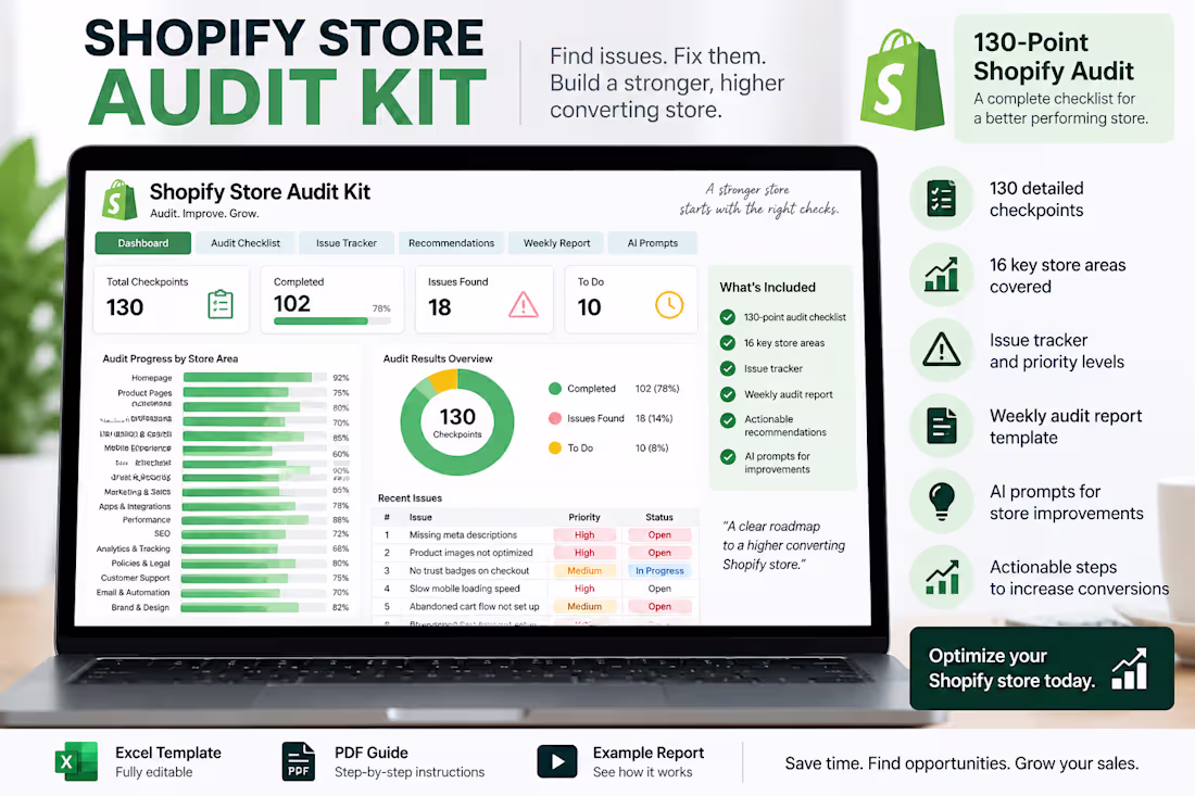 Cover image for Shopify Store Audit Kit -