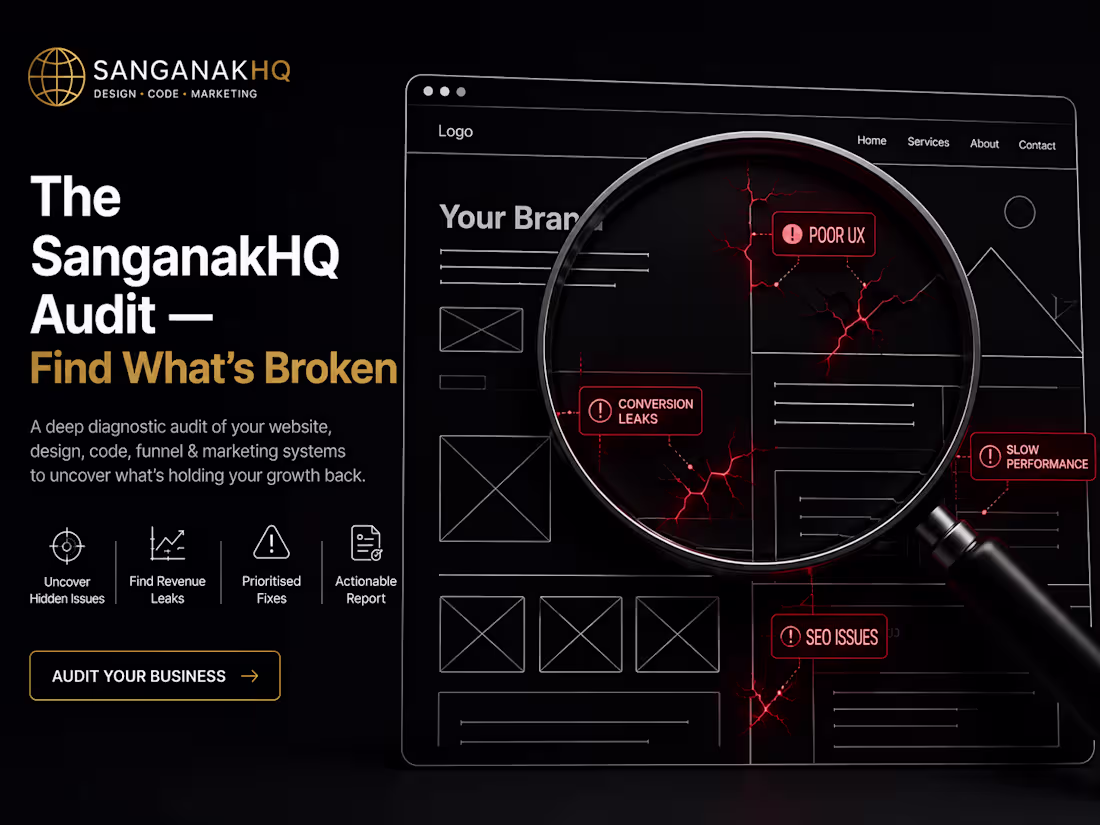 Cover image for The SanganakHQ Audit — Find What's Broken