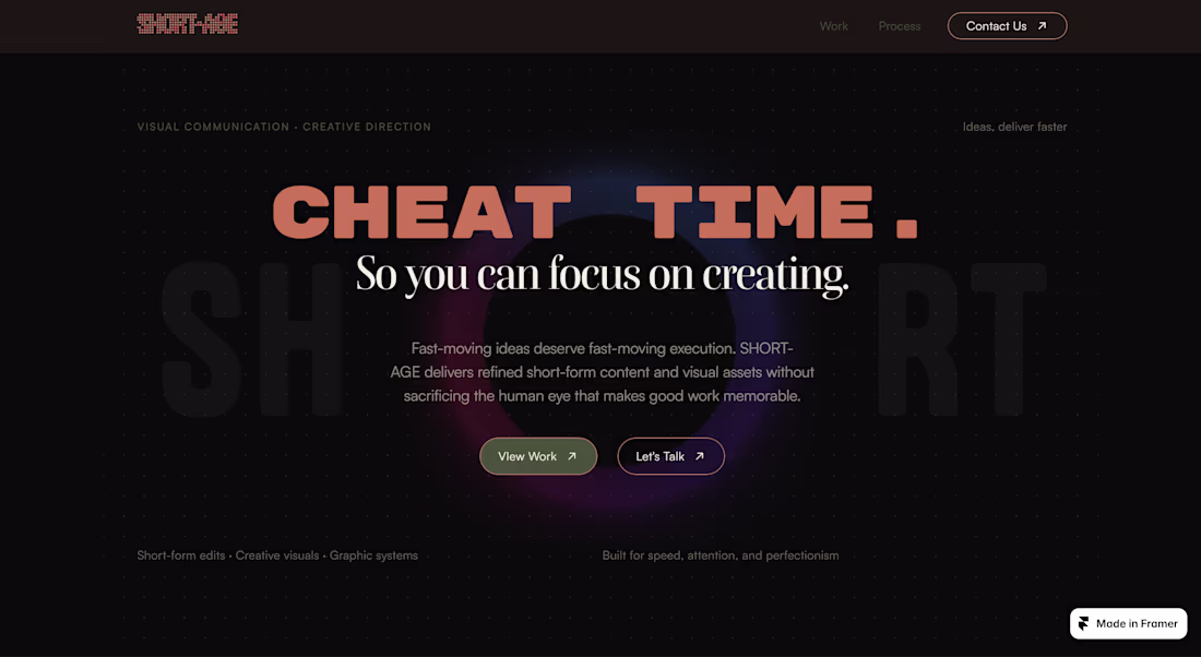 Cover image for Creative Studio Website — Designed & Built in Framer