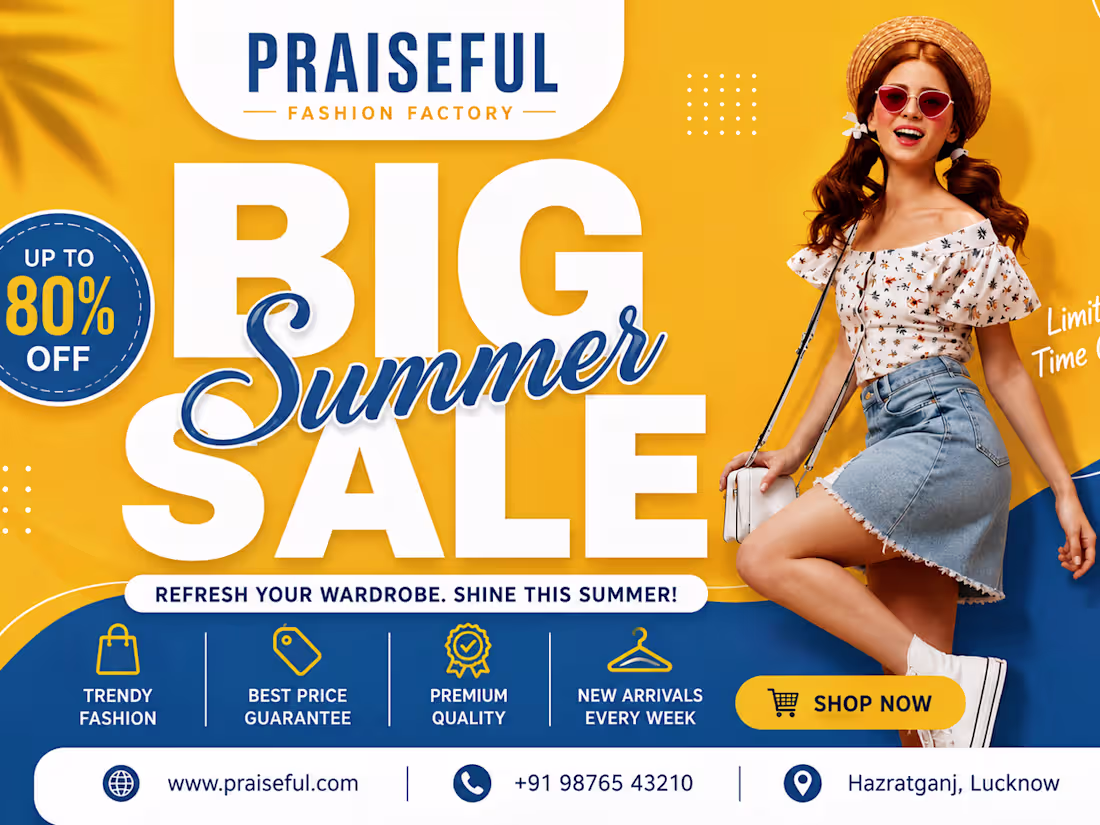 Cover image for i can make every type of poster flyer like advertisement,sho...