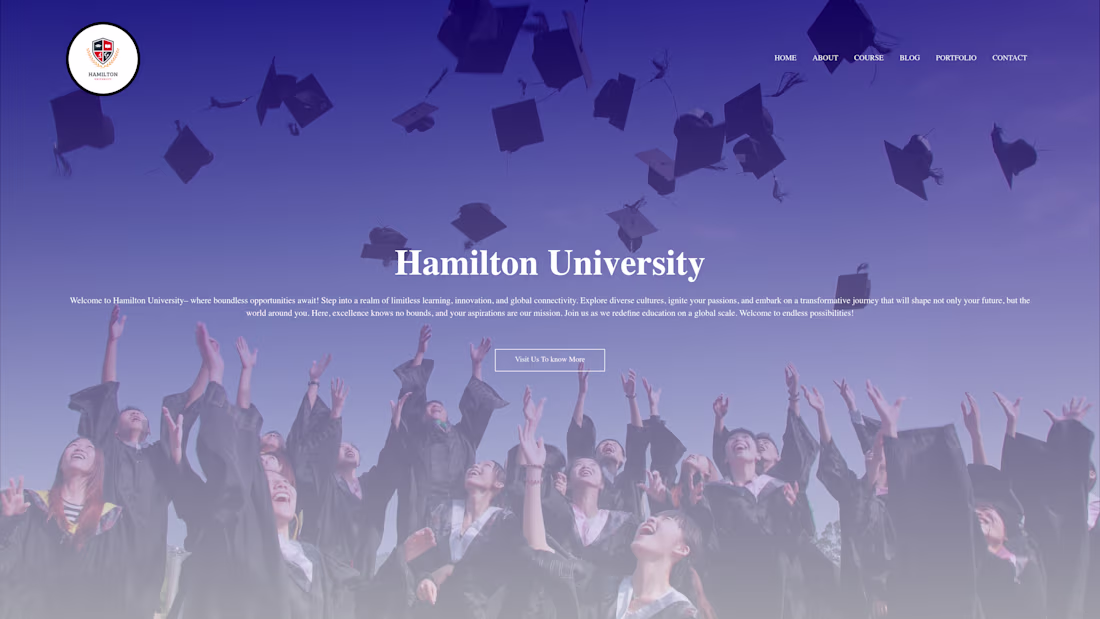 Cover image for Modern University Website Design &