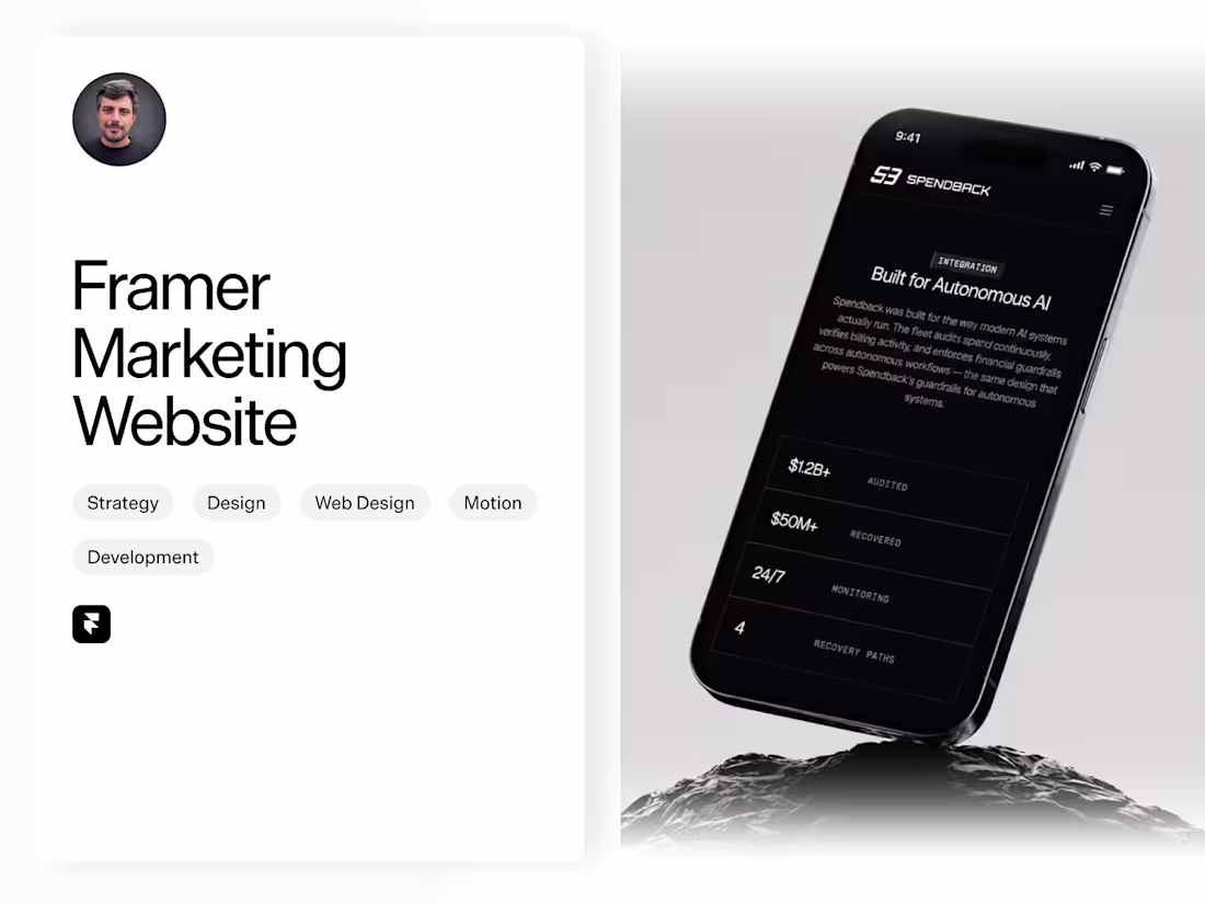 Cover image for Framer Marketing Website — Strategy, Design & Build