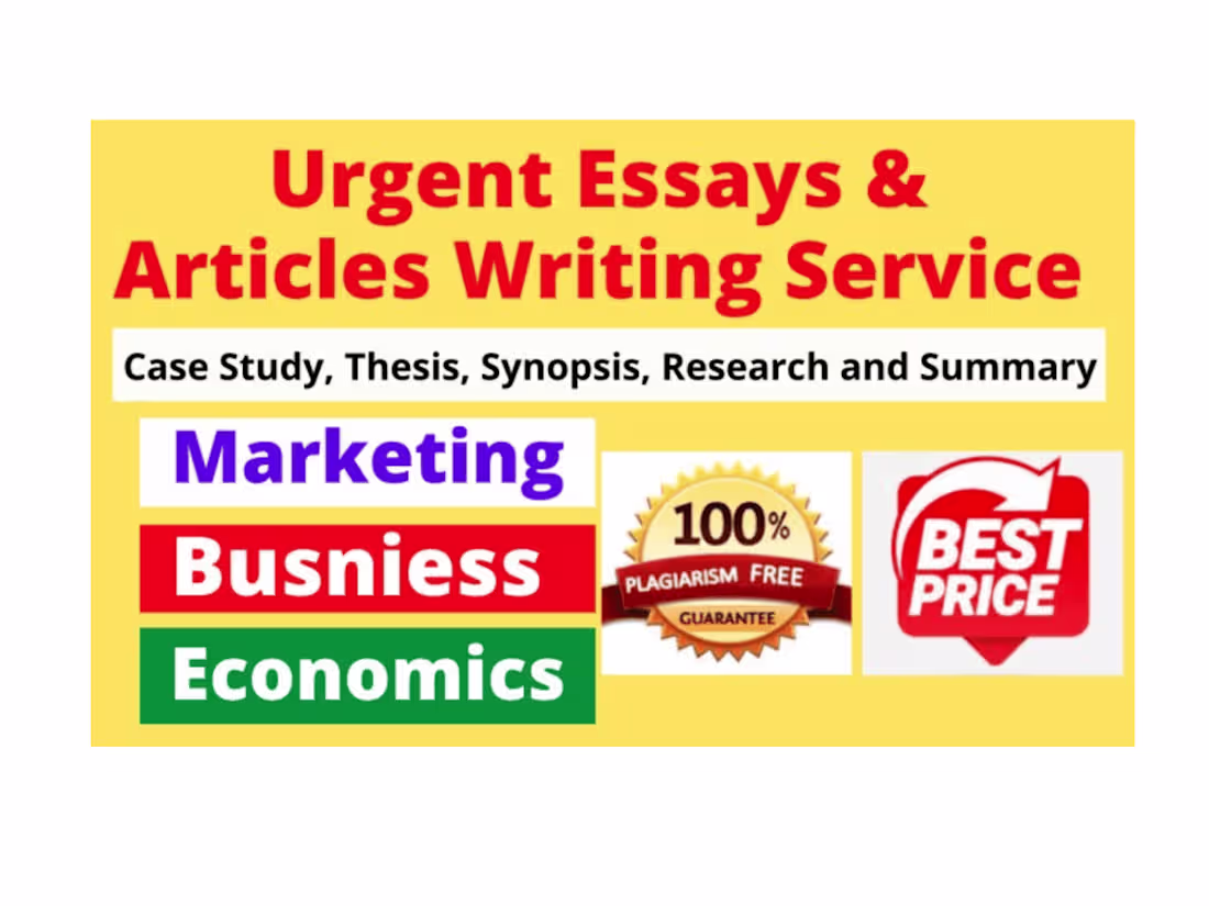 Cover image for I will write unique business economics essays, marketing article
