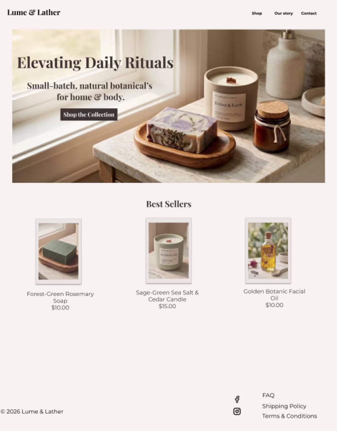 Cover image for Lume & Lather: Botanical Brand Identity & Web Design