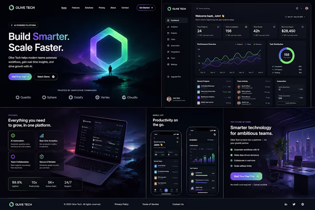 Cover image for Designed a futuristic SaaS product