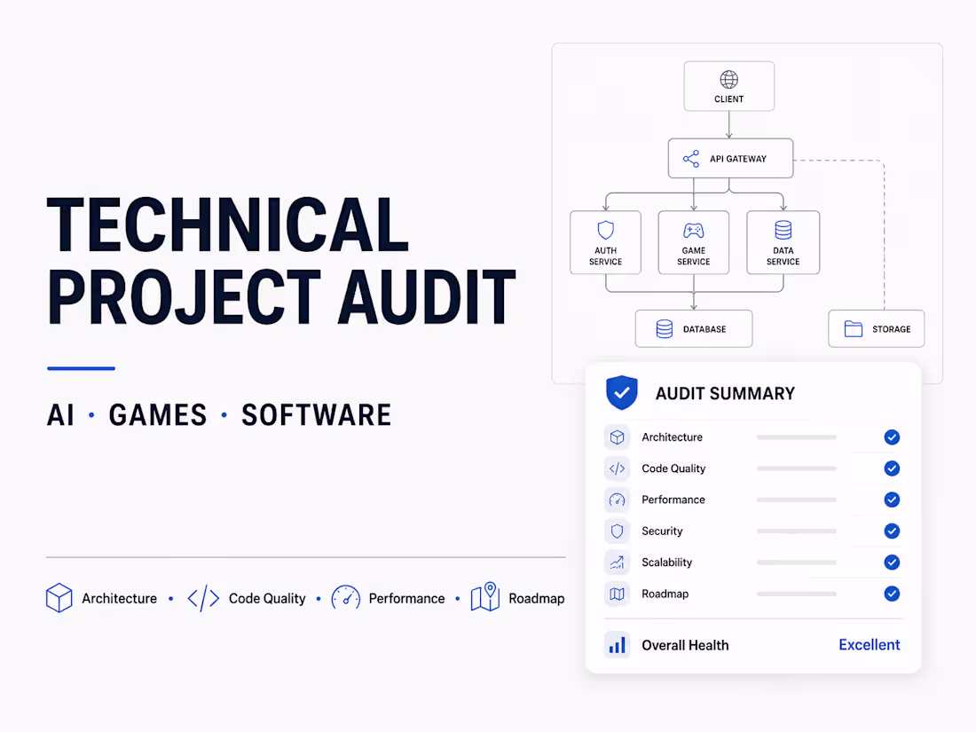 Cover image for Technical Audit for AI, Game & Software Projects