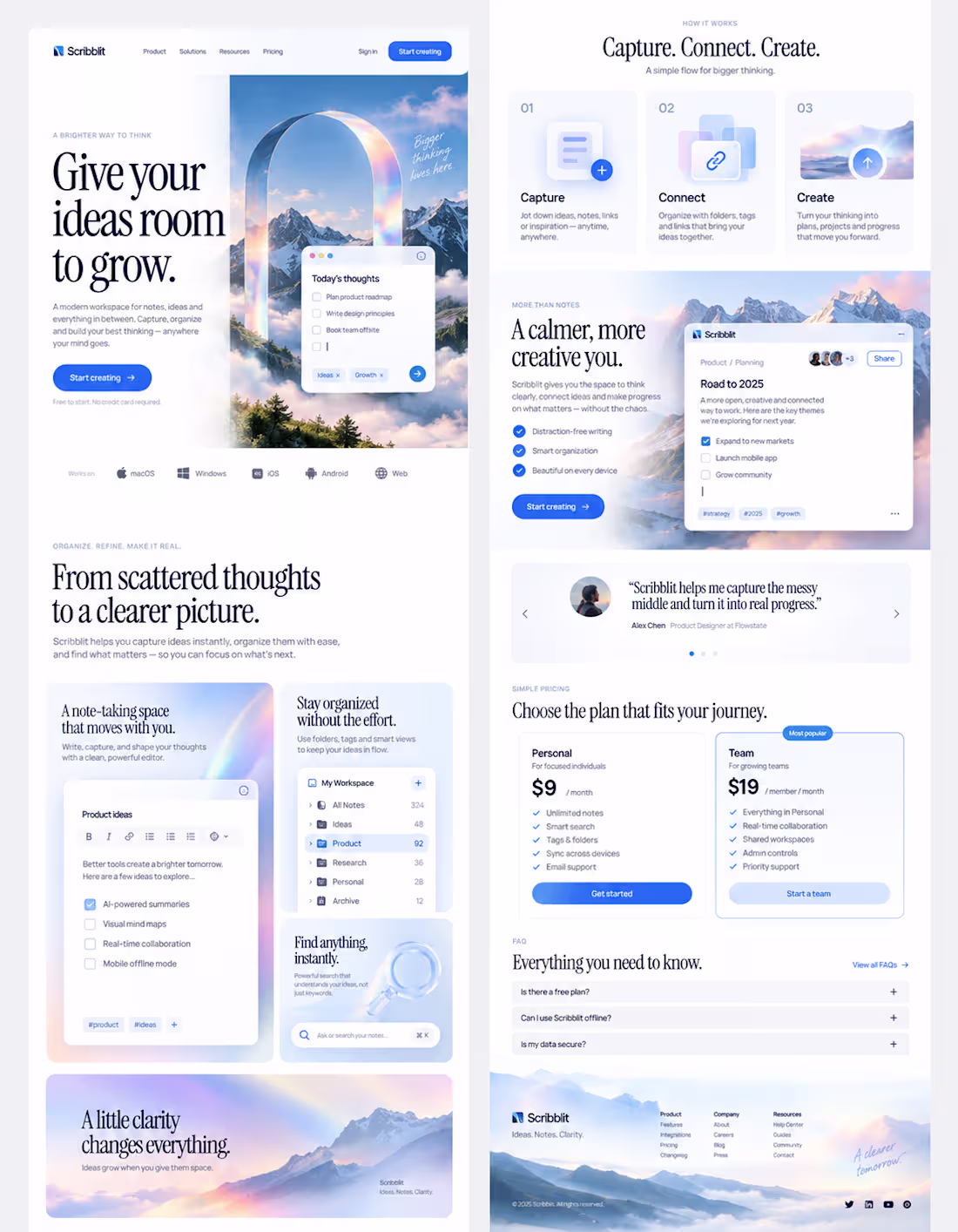 Cover image for Scribblit: Alpine SaaS Website Concept