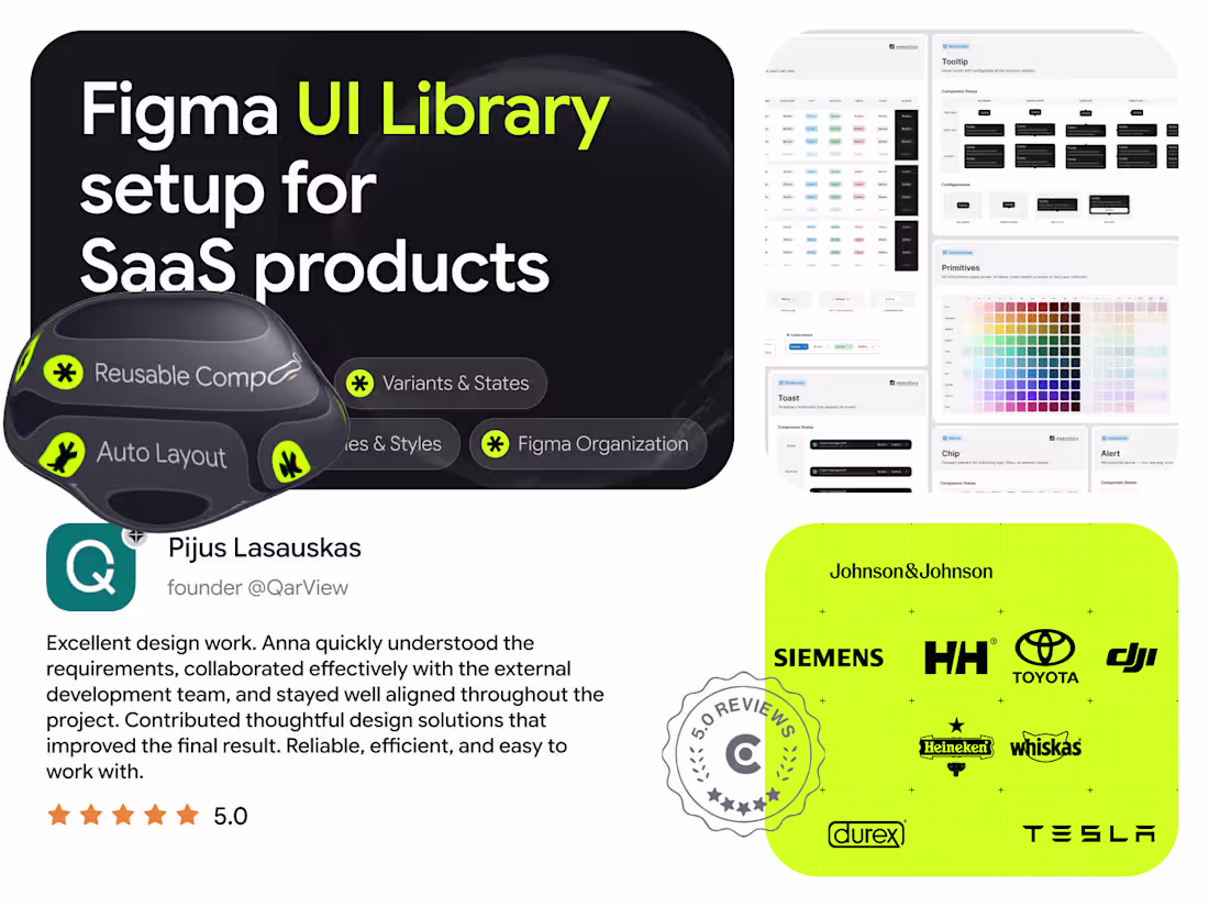 Cover image for Figma UI Library & Design System Setup for SaaS Products