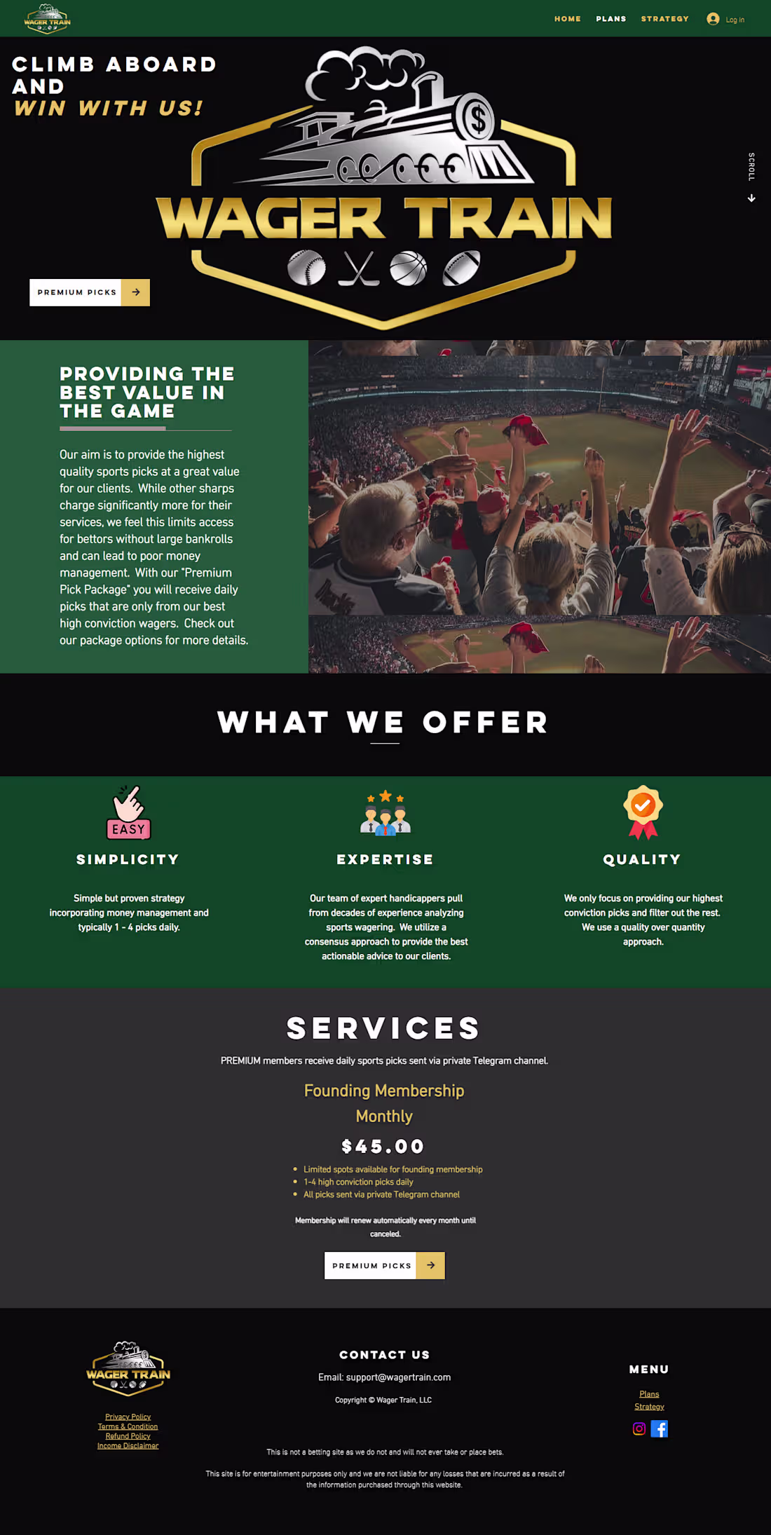 Cover image for WagerTrain WordPress website