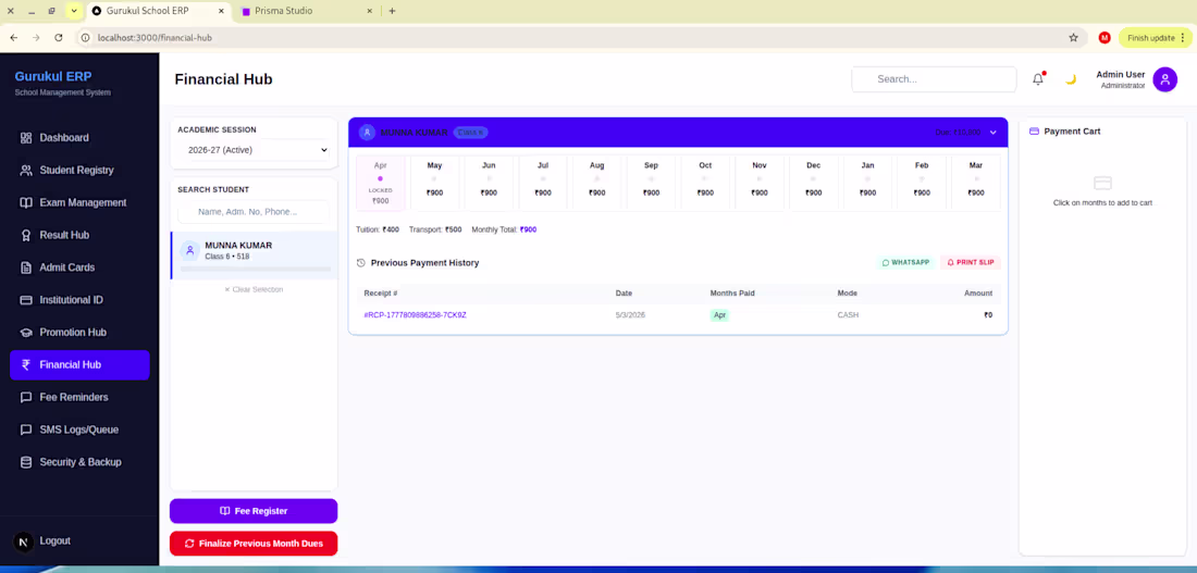 Cover image for SCHOOL MANAGEMENT SYSTEM DESKTOP APPLICATION
this