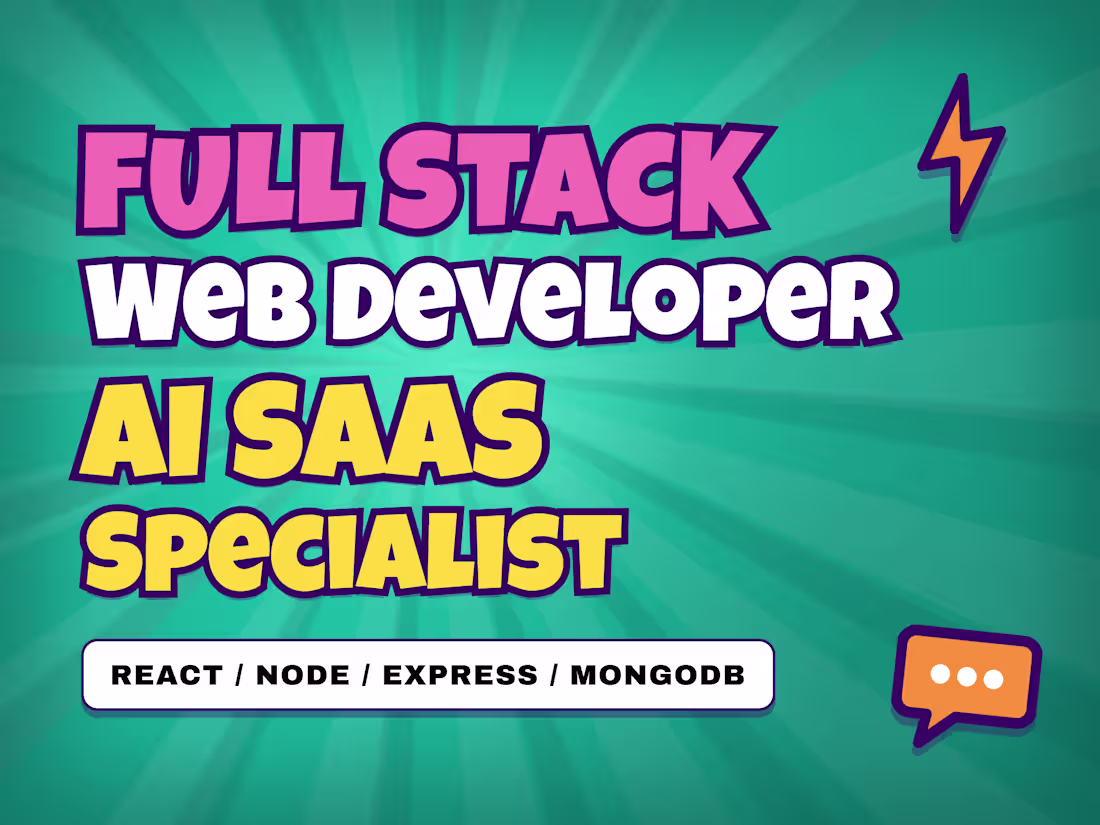 Cover image for I will be a full stack web developer for your ai saas web app