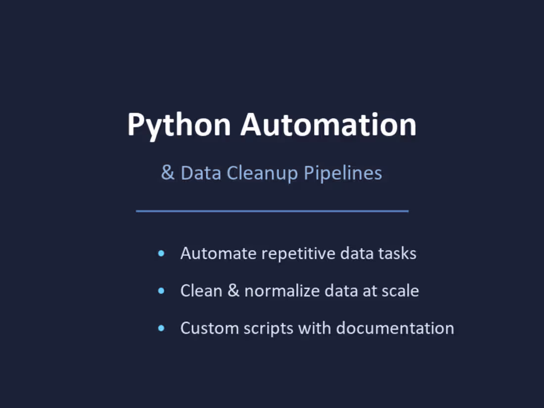 Cover image for Python Automation & Workflow Automation