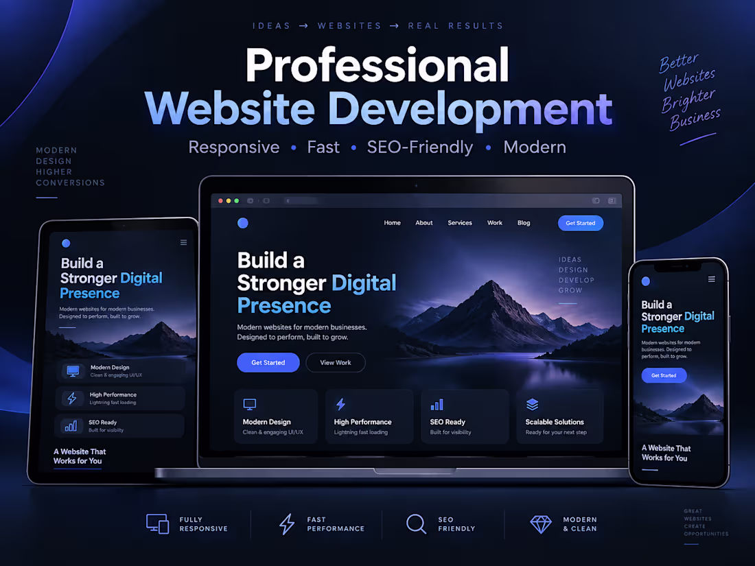 Cover image for Modern Responsive Business Website Development