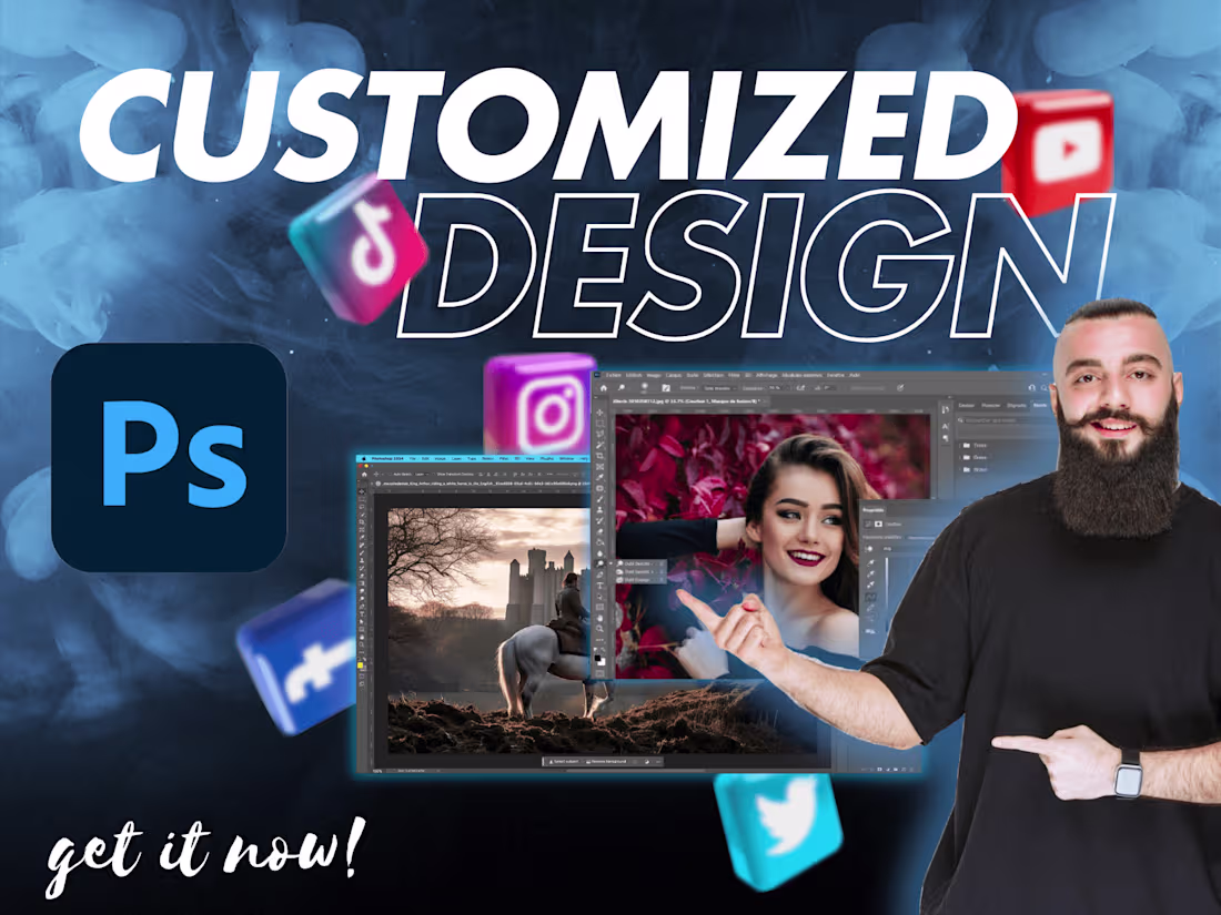Cover image for Elevate Your Social Media Content with Custom Photoshop Designs!