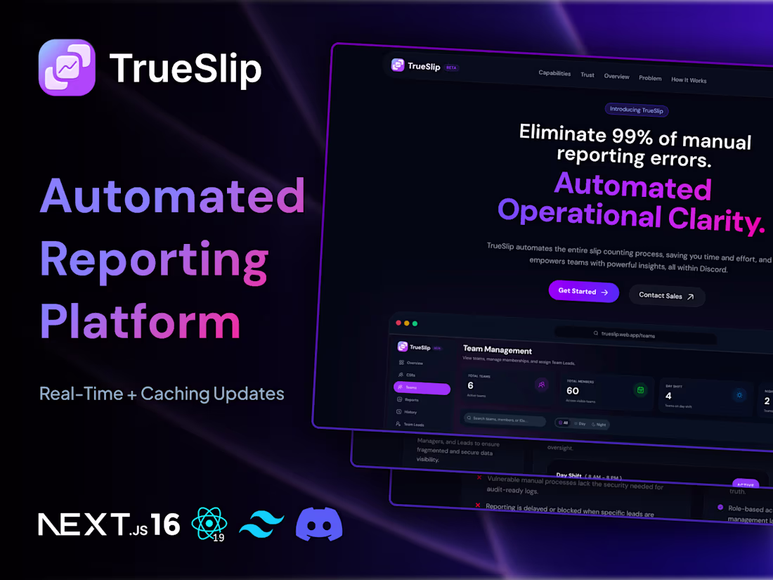 Cover image for TrueSlip — Reporting Dashboard &