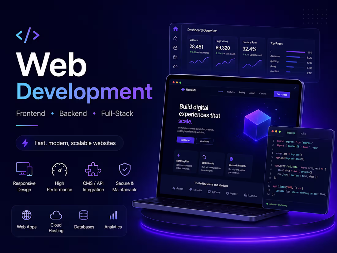 Cover image for Modern Web Development for Startups & Businesses