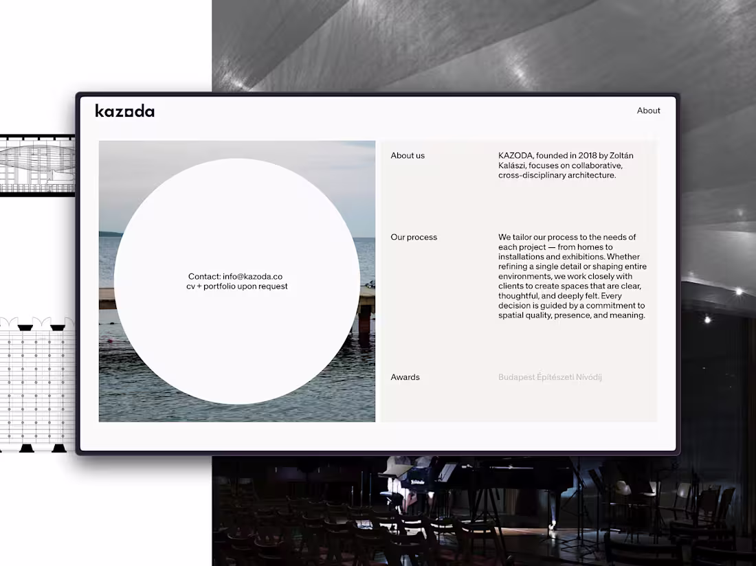 Cover image for Kazoda - Architecture site in Framer