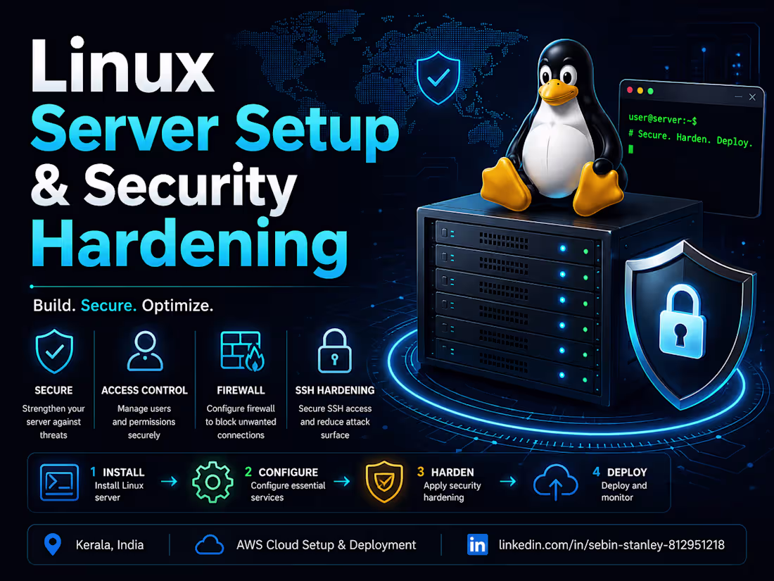 Cover image for Linux Server Setup & Security Hardening