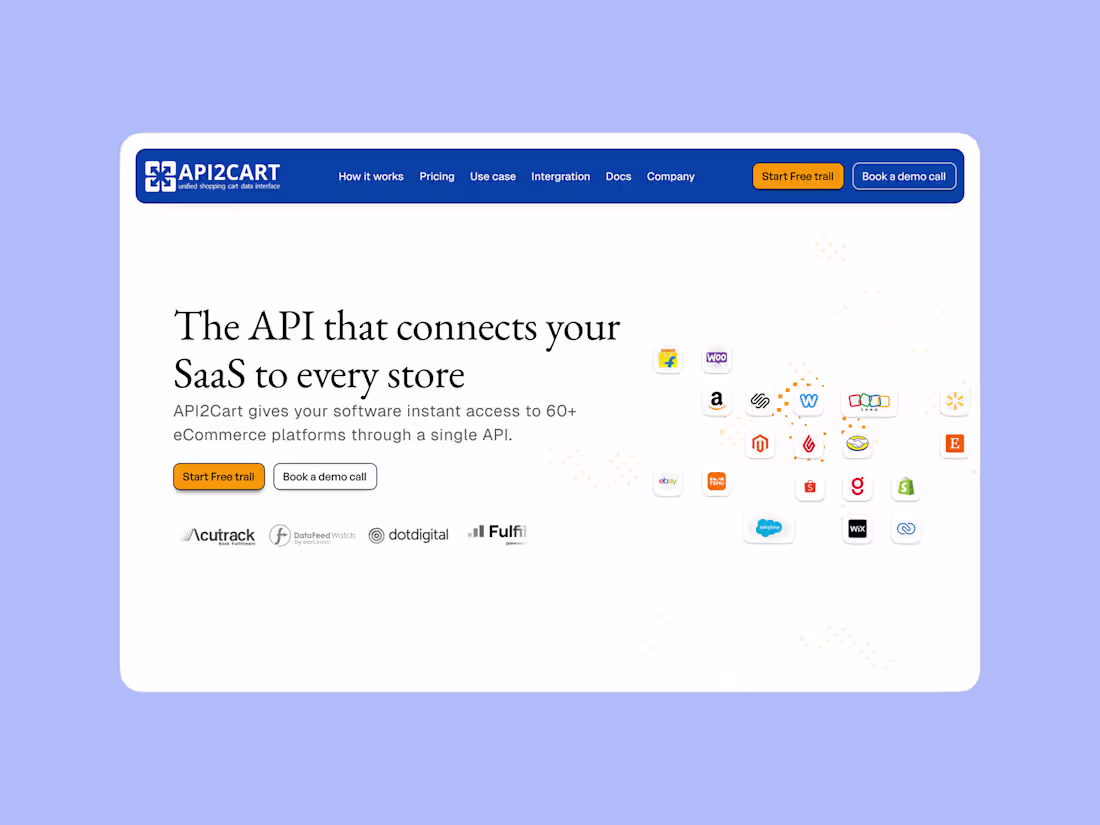 Cover image for Hero Section Redesign for API2Cart