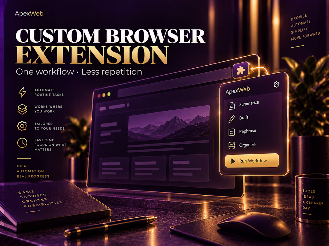 Cover image for Custom Chrome Extension for One Repetitive Browser Task