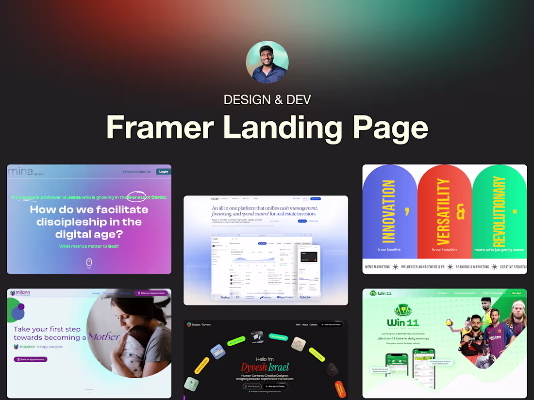 Cover image for Framer Landing Page Design & Development