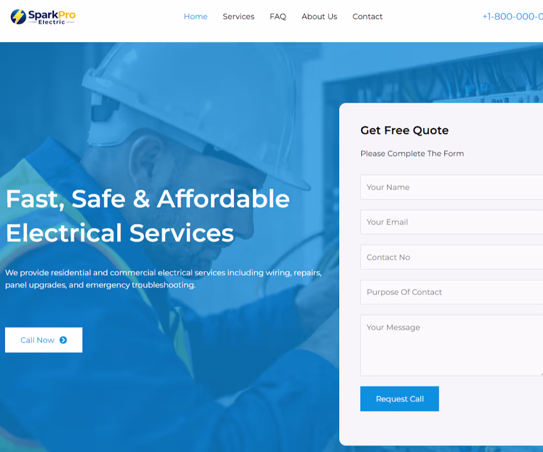 Cover image for Custom Website Development for Local Businesses & Electricians