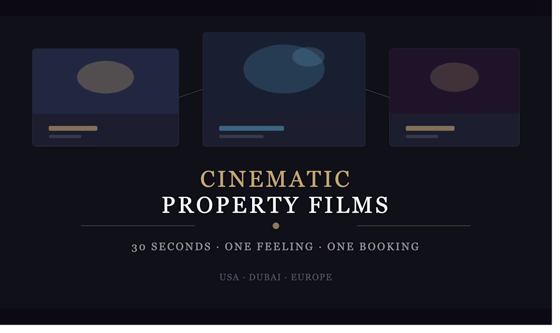 Cover image for Cinematic Property Films — 30 Seconds That Make People Book