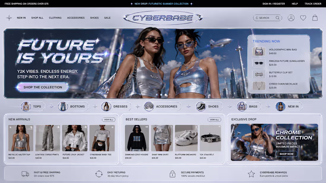 Cover image for CYBERBABE ECommerce Storefront: High Conversion