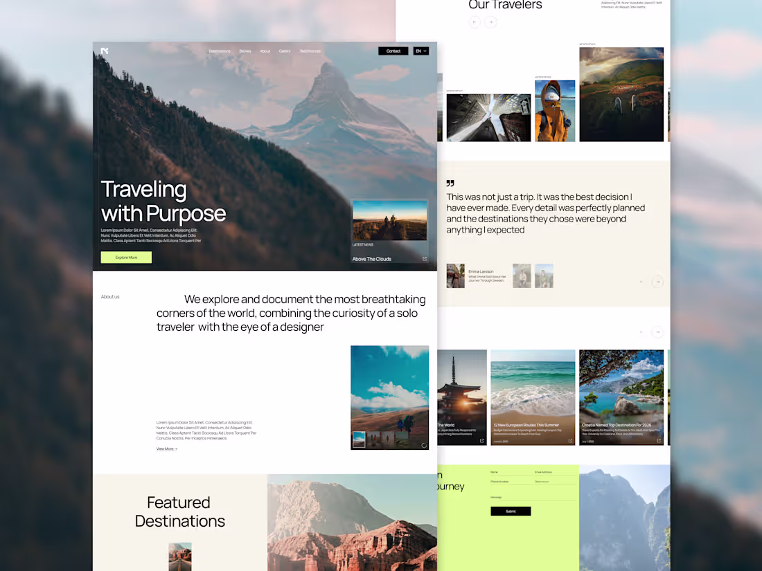 Cover image for Travel Agency Website Concept