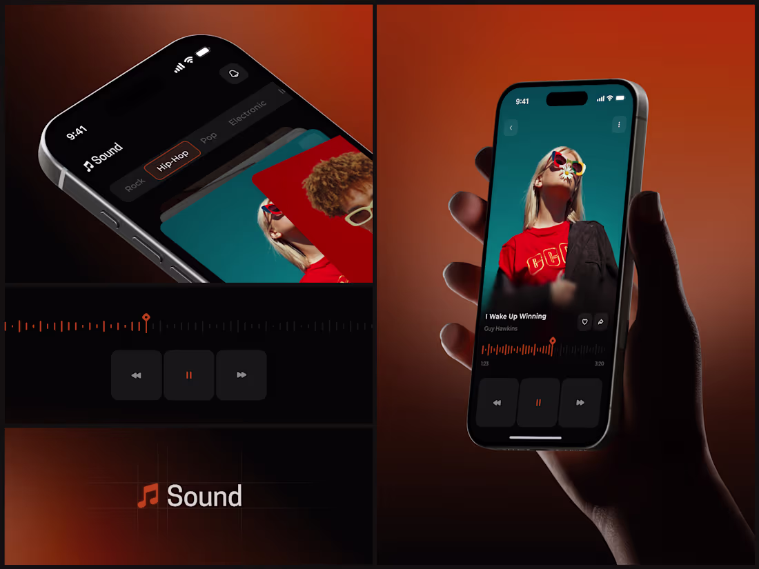 Cover image for Exploring a dark-theme music player