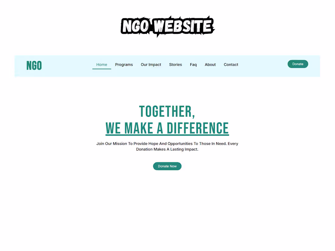 Cover image for NGO Website Design Project