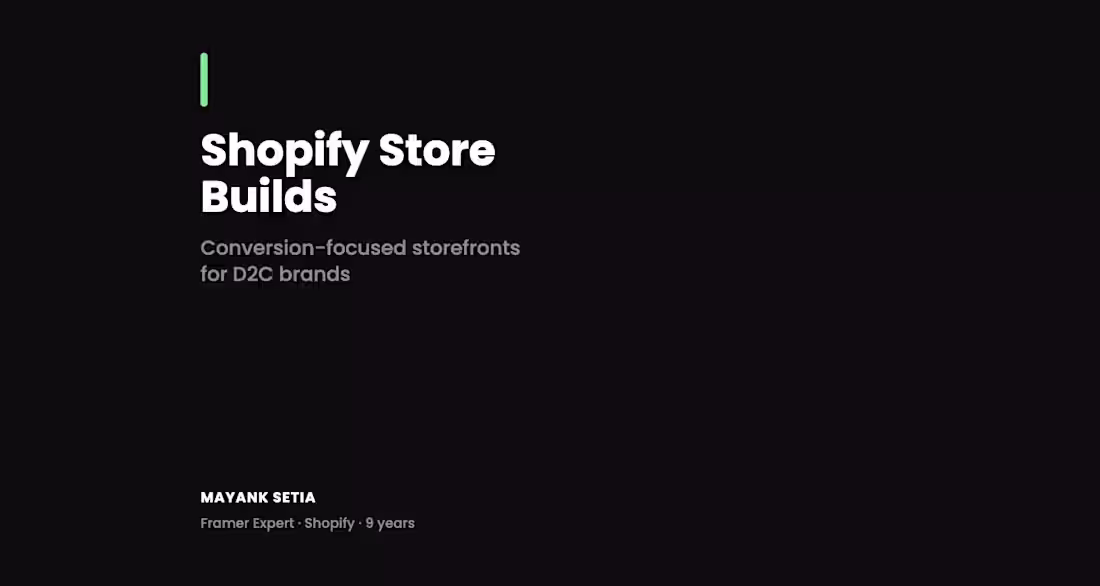 Cover image for Conversion-Focused Shopify Store Build