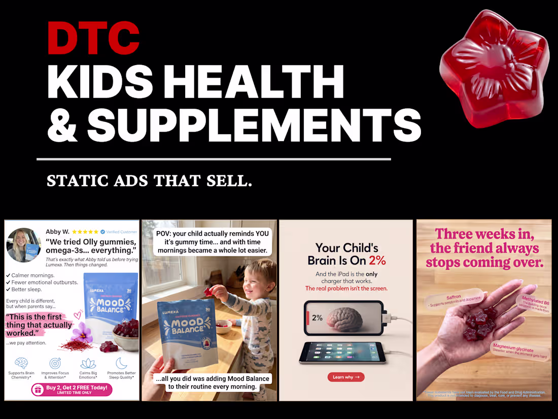 Cover image for Static ad creatives for kids