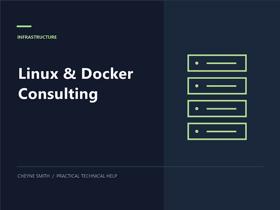 Cover image for Linux, Docker & Self-Hosted Infrastructure Consulting