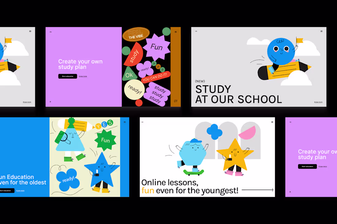 Cover image for Educational Hero sections with custom illustrations
