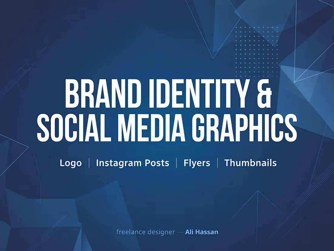 Cover image for Brand Identity & Social Media Graphics | Logo, Flyers, Thumbnail