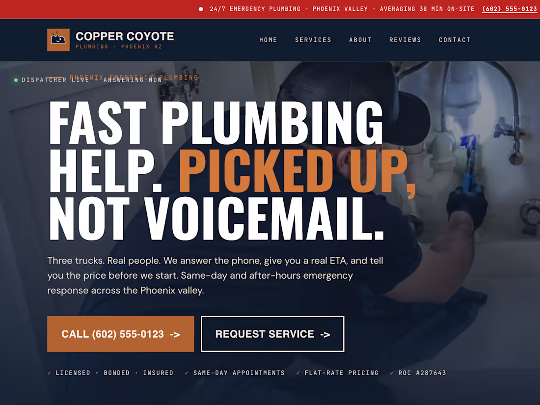 Cover image for Copper Coyote Plumbing — a