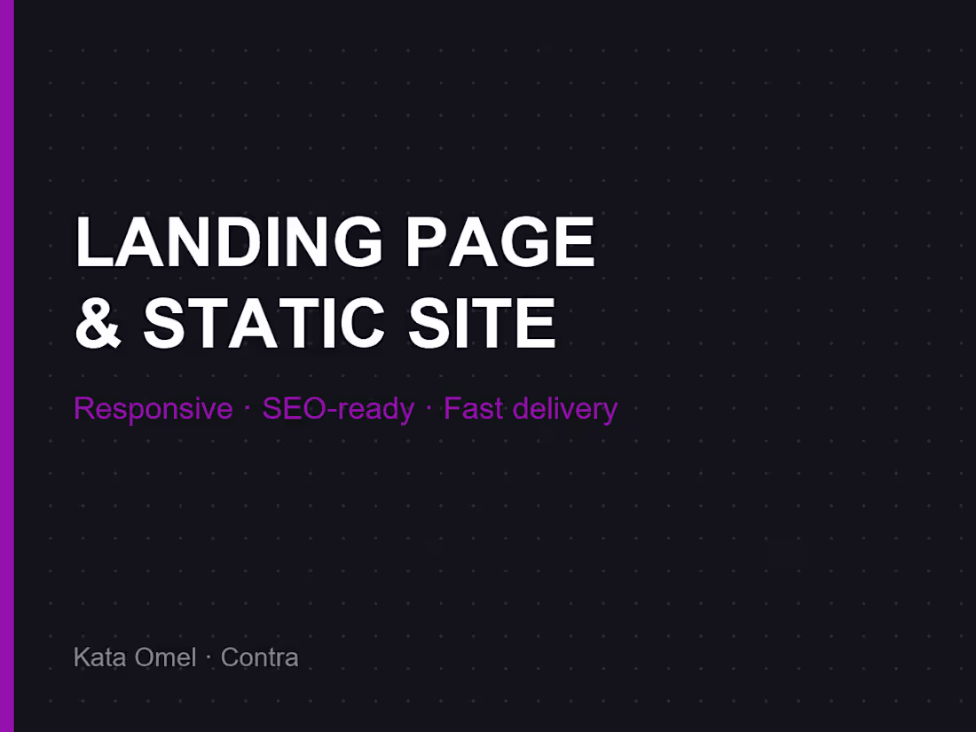 Cover image for Responsive Landing Page / Static Website